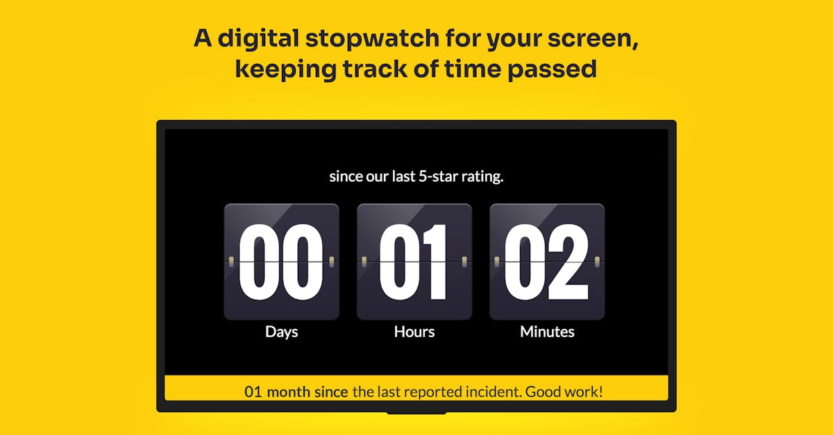 Count Down Timer - Digital Signage App - ScreenCloud