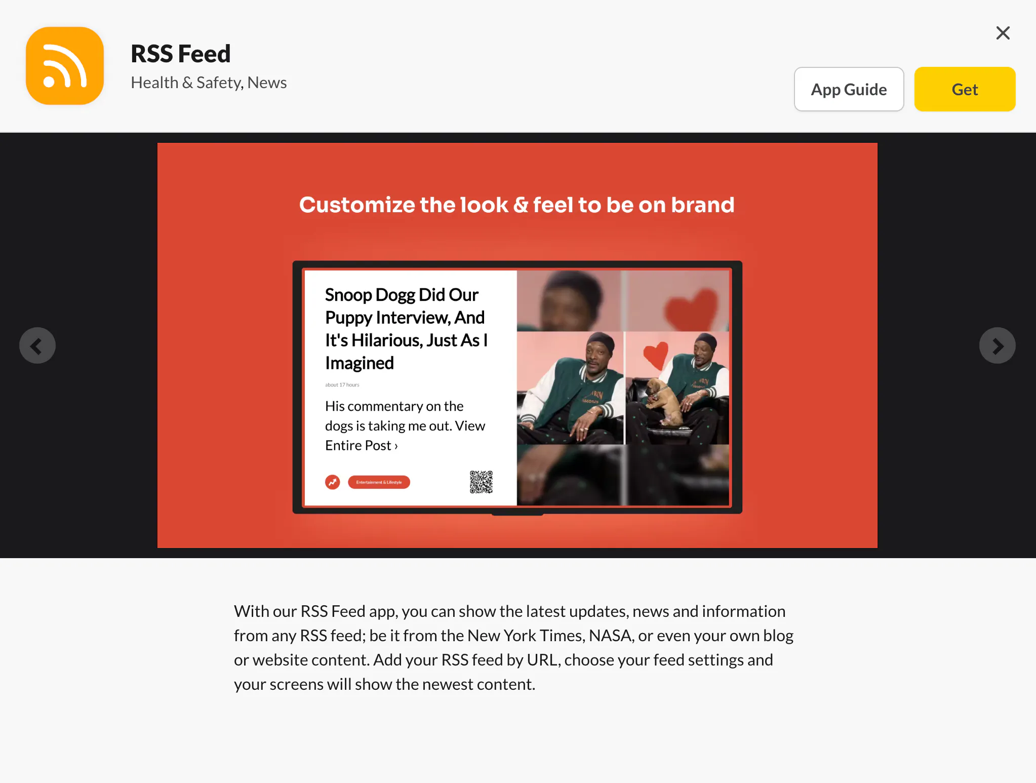 RSS Feed integration for Digital Signage | ScreenCloud