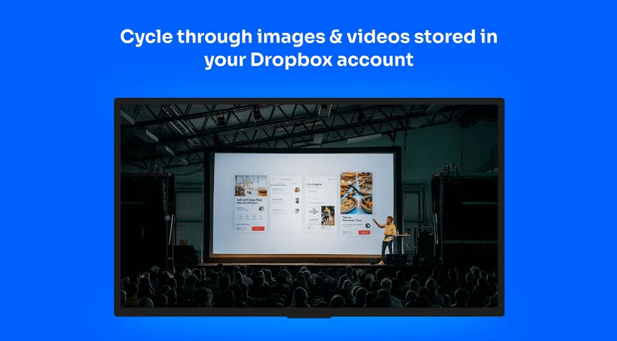 screencloud gives you the ability to display images from your dropbox