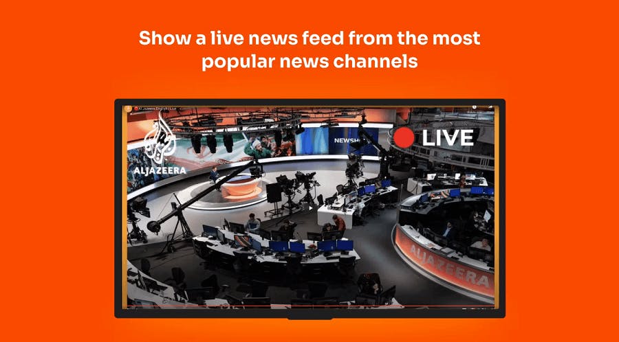 display live news video on your digital displays
