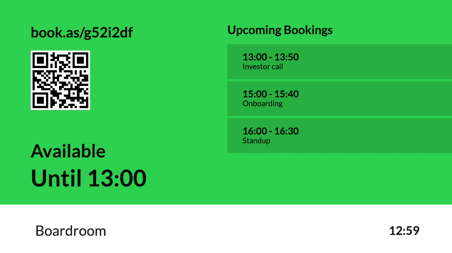 ScreenCloud meeting room digital signage software