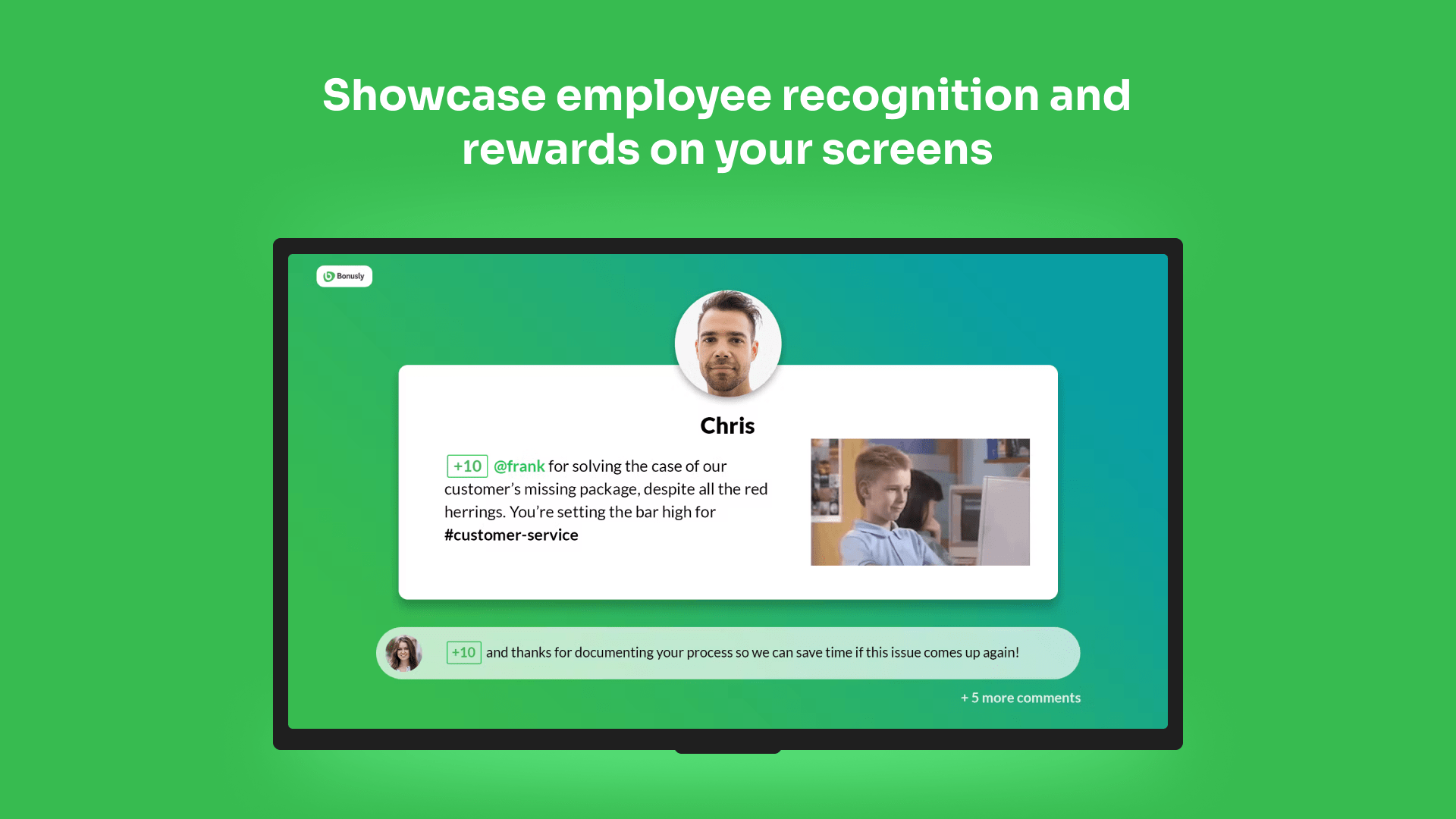 Bonusly Digital Signage Integration ScreenCloud
