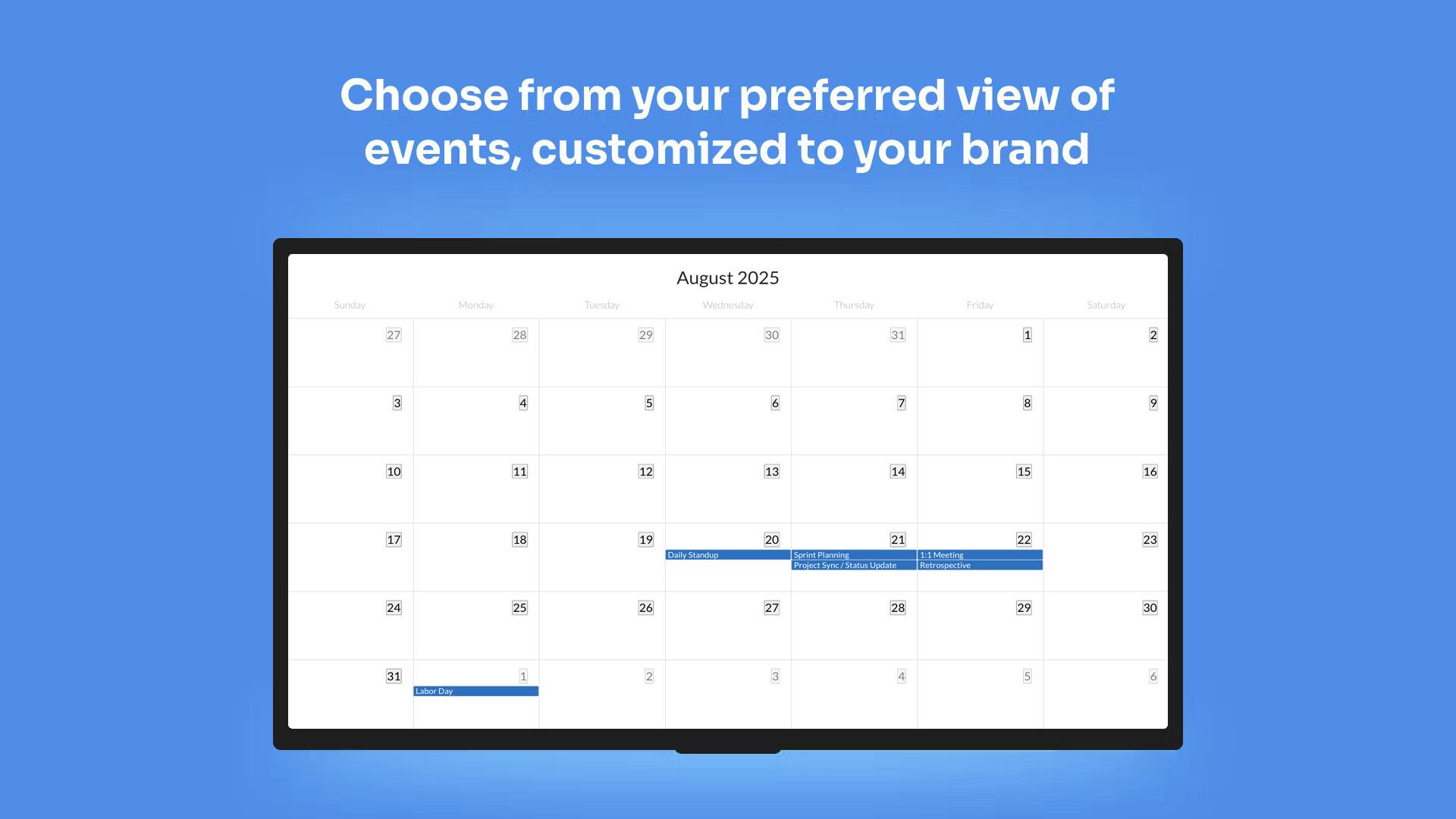 ScreenCloud Dashboard example on screen