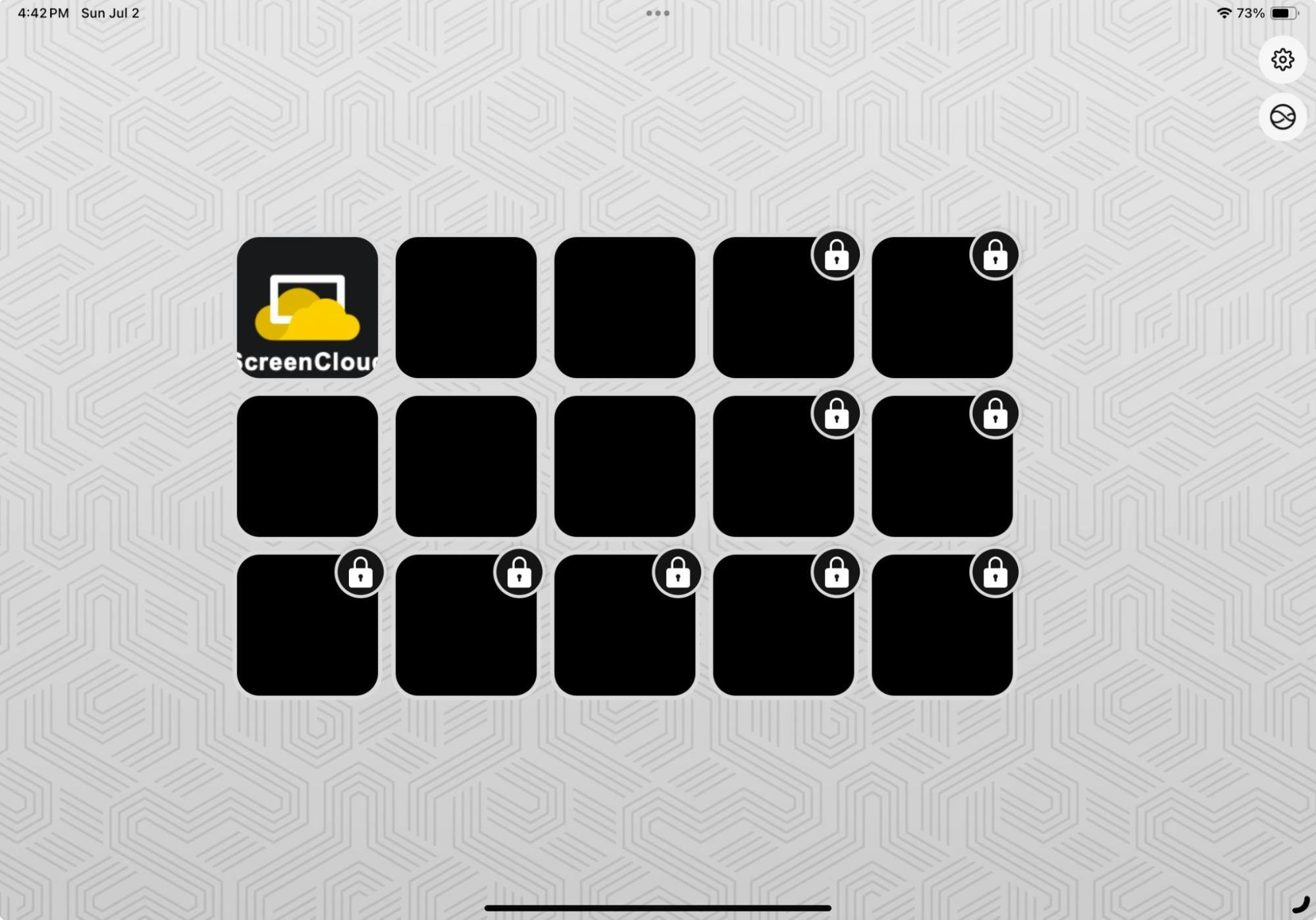 Streamdeck iPad app screenshot.