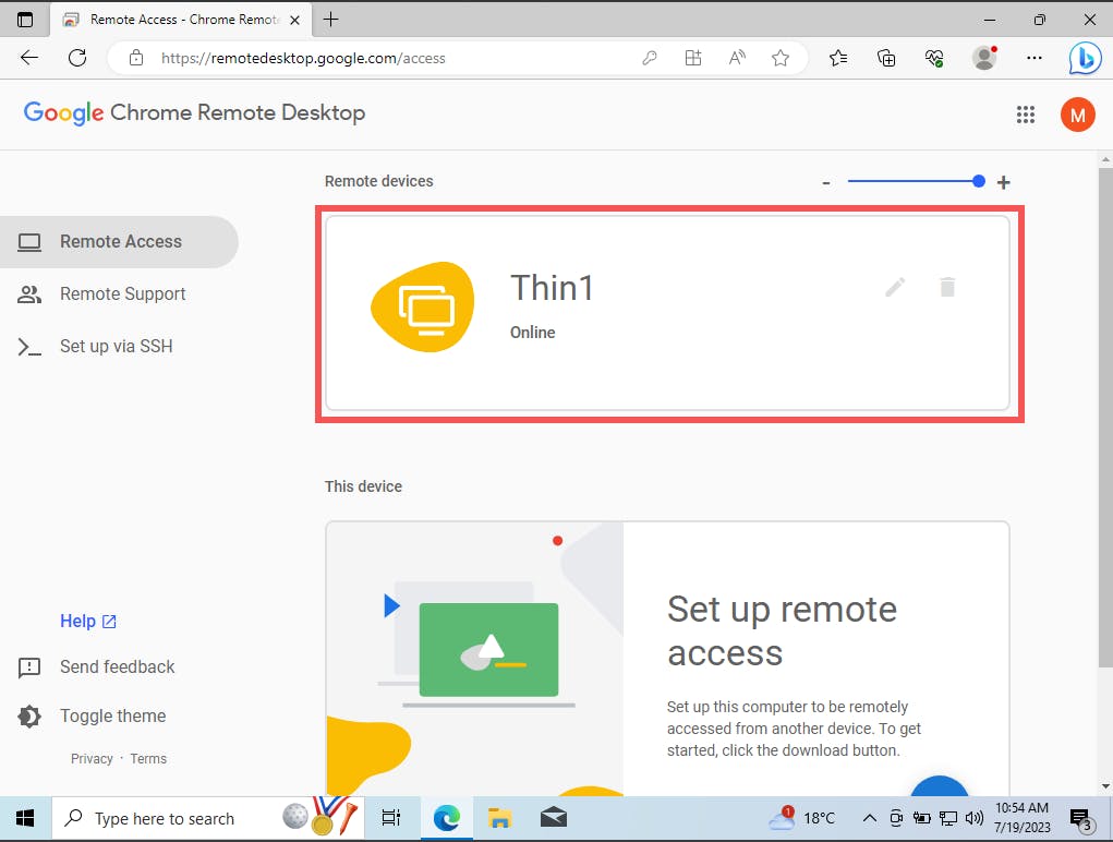 Connect to remote desktop with Google Remote Desktop