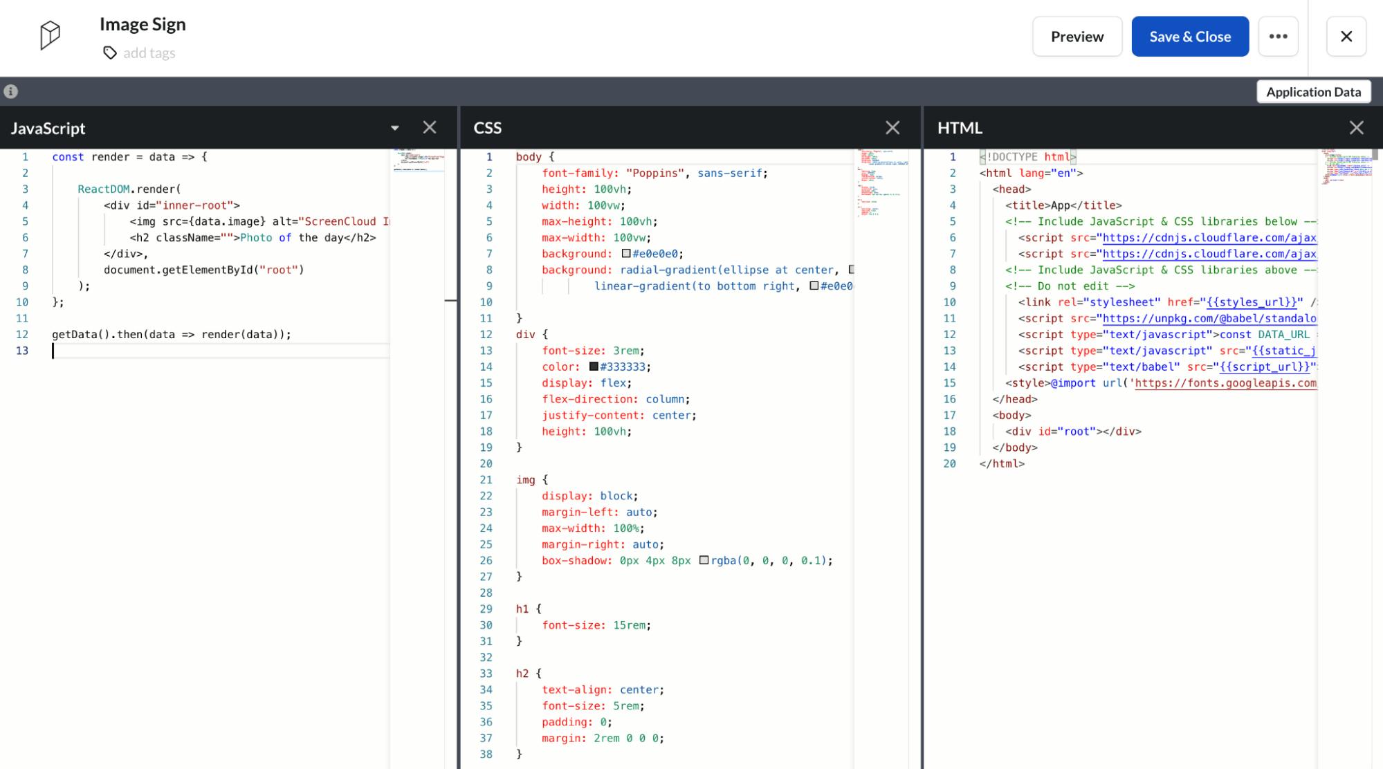 ScreenCloud Playgrounds code