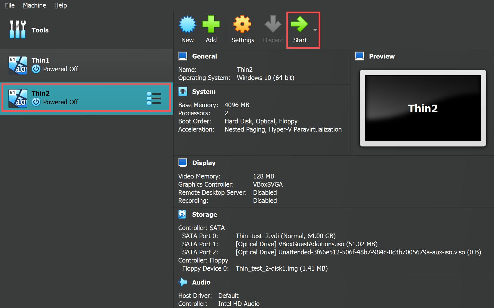 Manage multiple virtual machines in VirtualBox