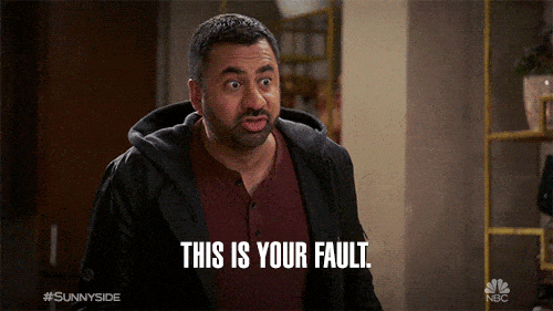 man saying 'this is your fault'