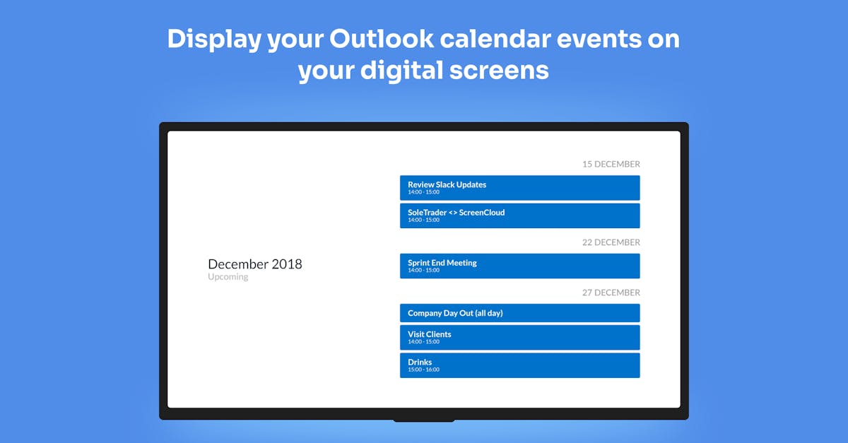Outlook Calendar Digital Signage App ScreenCloud outlook-calendar-digital-signage-app-screencloud