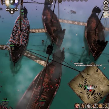 Game play of large boats 