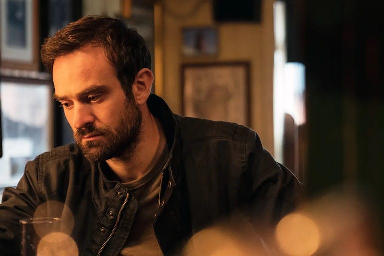 Bearded man looks sad