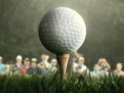Golf ball on a tee