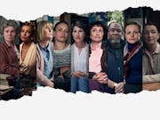 A line up of character profile shots of a range of men and women or different ages and styles