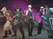 variety of gameplay characters in combat and fantasy outfits