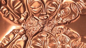 gold faces artwork