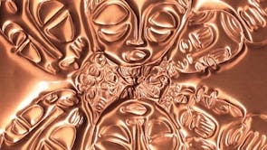 gold faces artwork