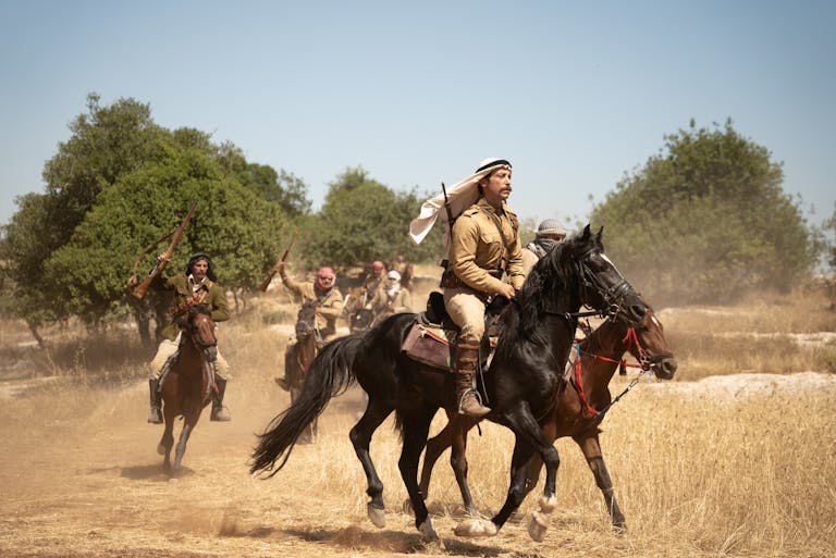 Men on horses