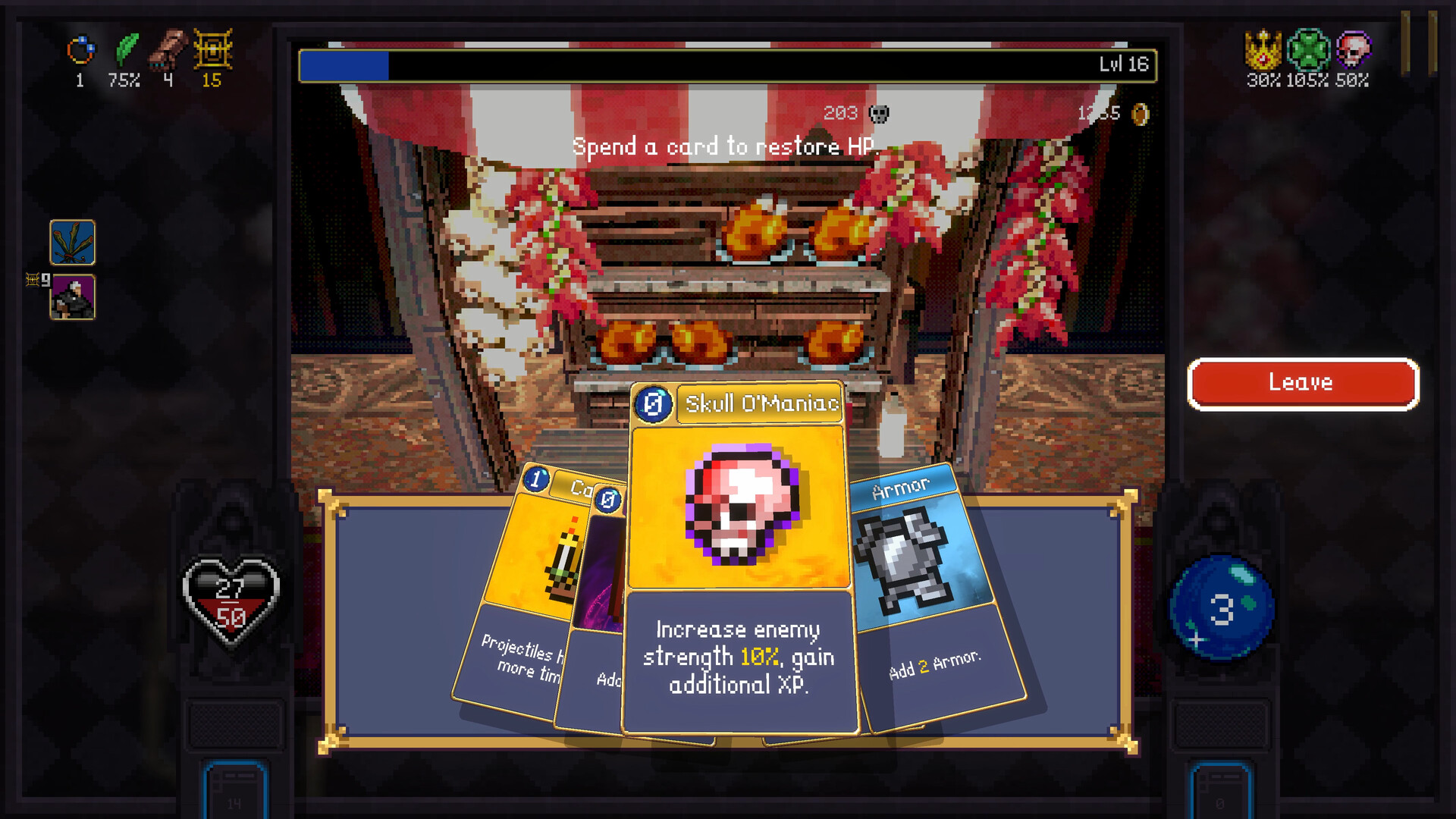 A deck of cards in a virtual card game