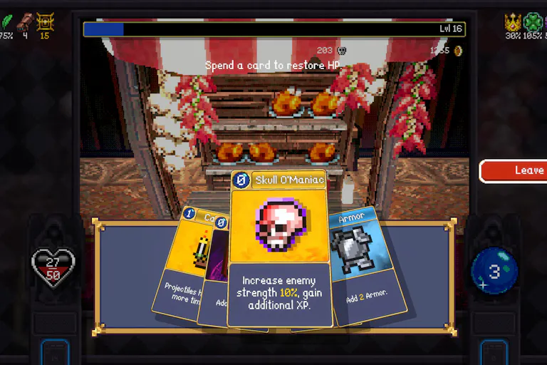 A deck of cards in a virtual card game