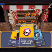 A deck of cards in a virtual card game