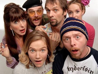A group of people pulling various faces at the camera