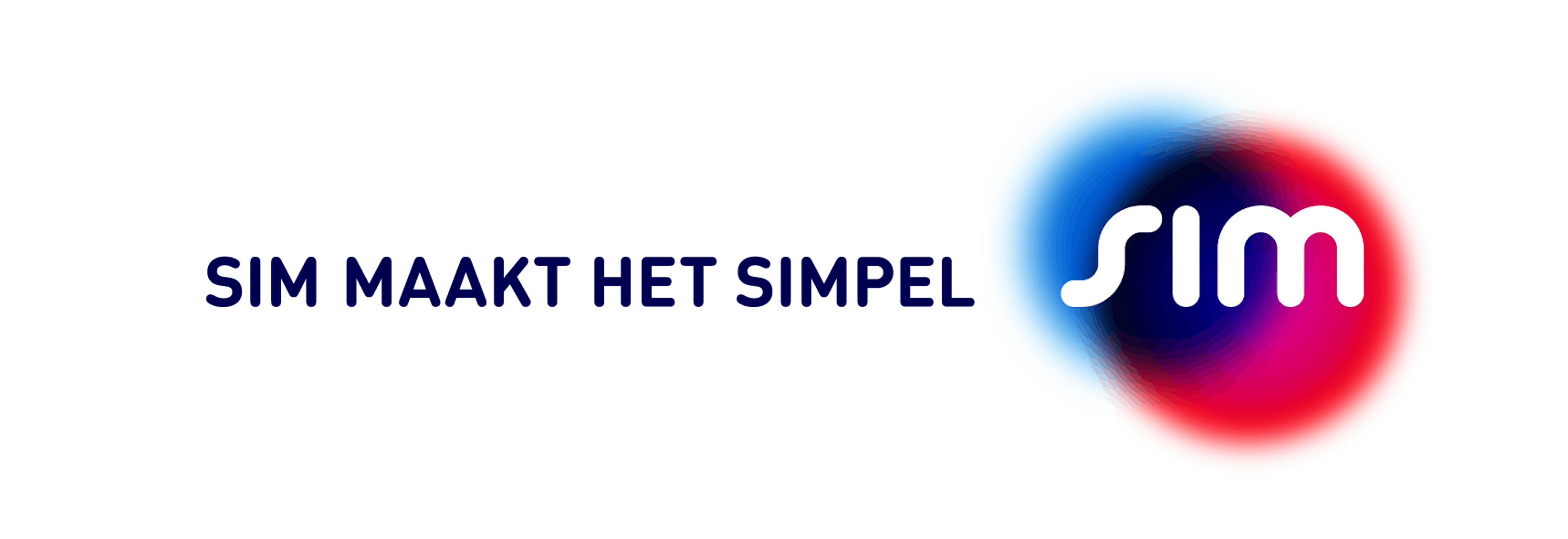 Logo SIM groep met de payoff: SIM maakt het simpel