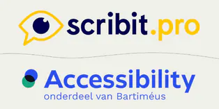 Logo's Scribit.Pro en stichting Accessibility