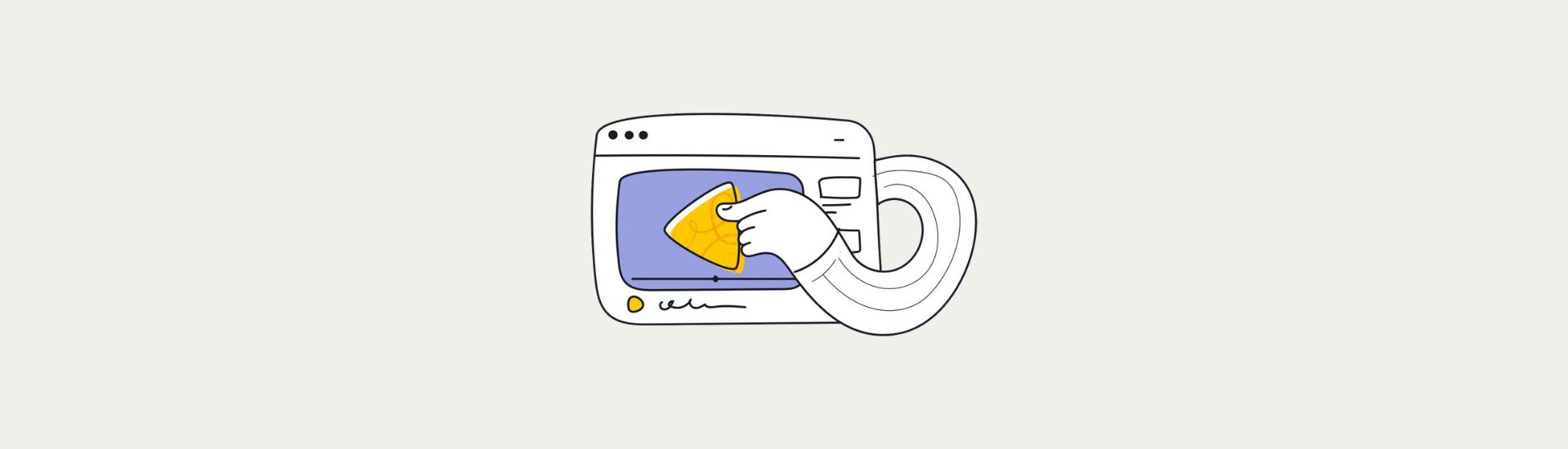 Illustration in the Scribit.Pro Colors of a videoplayer