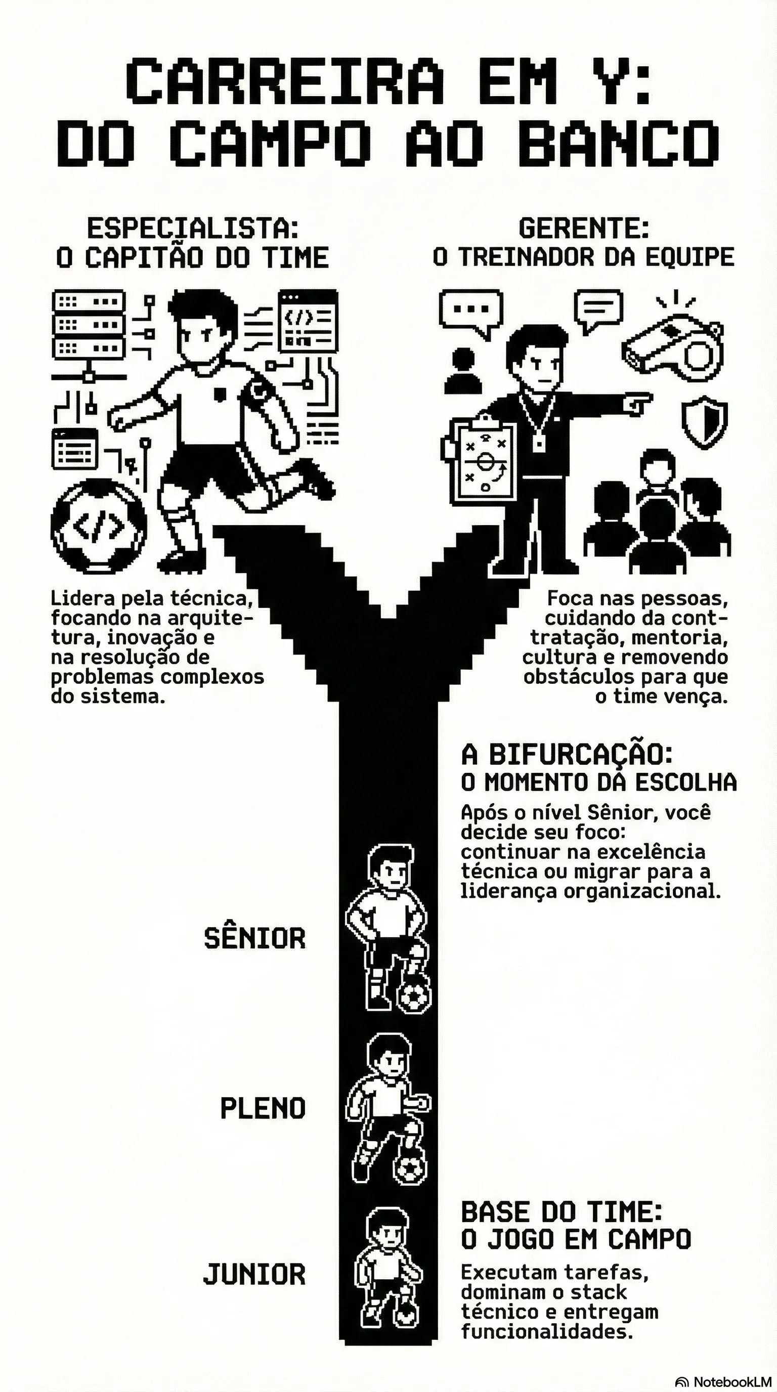Exemplo de carreira em Y e evolução técnica