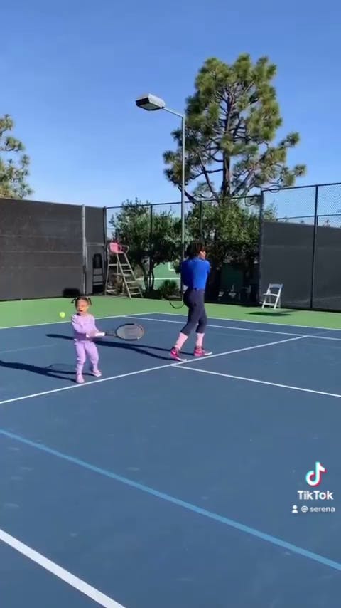 Serena Williams and her daughter, Olympia.