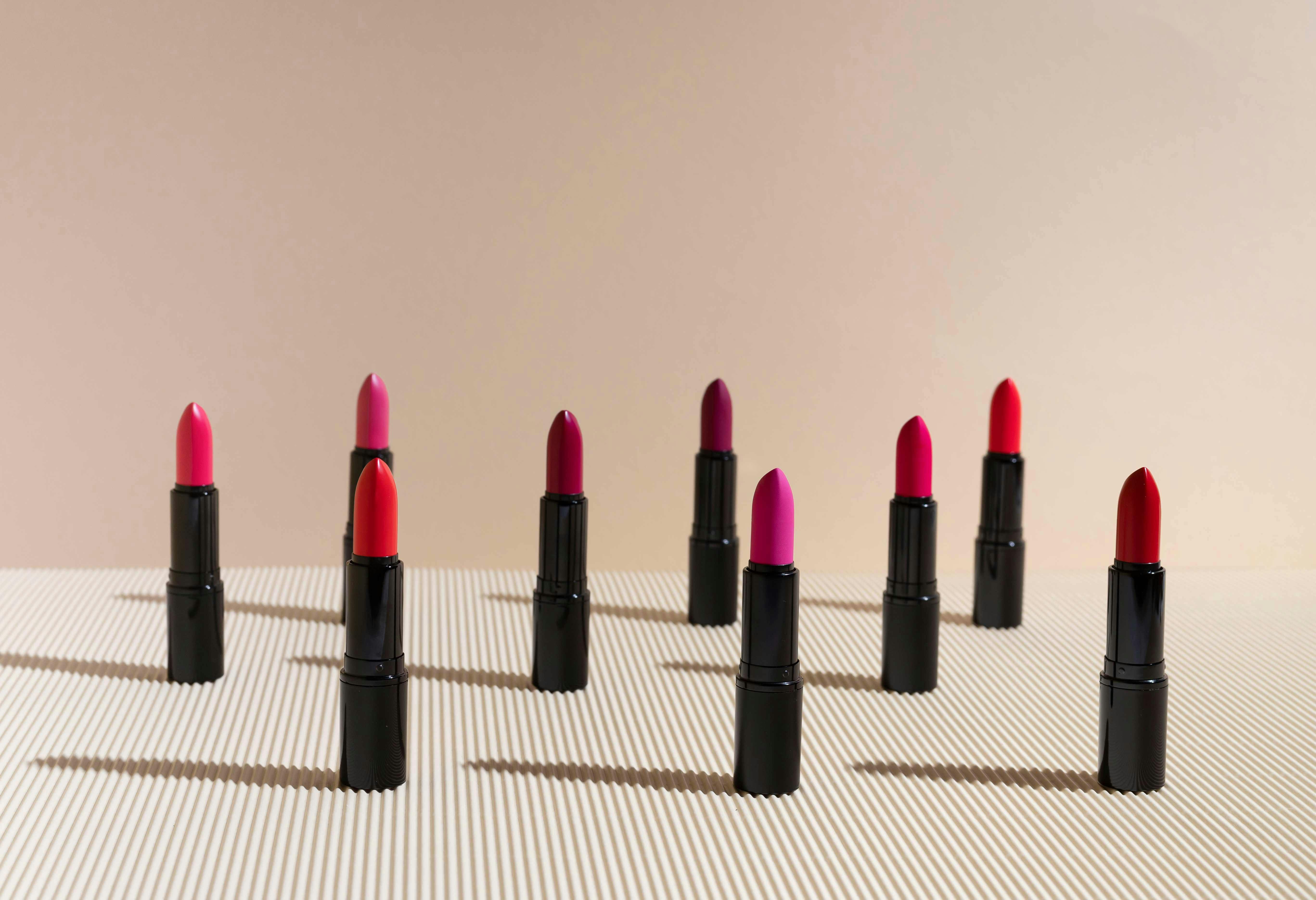 Multiple lipsticks.