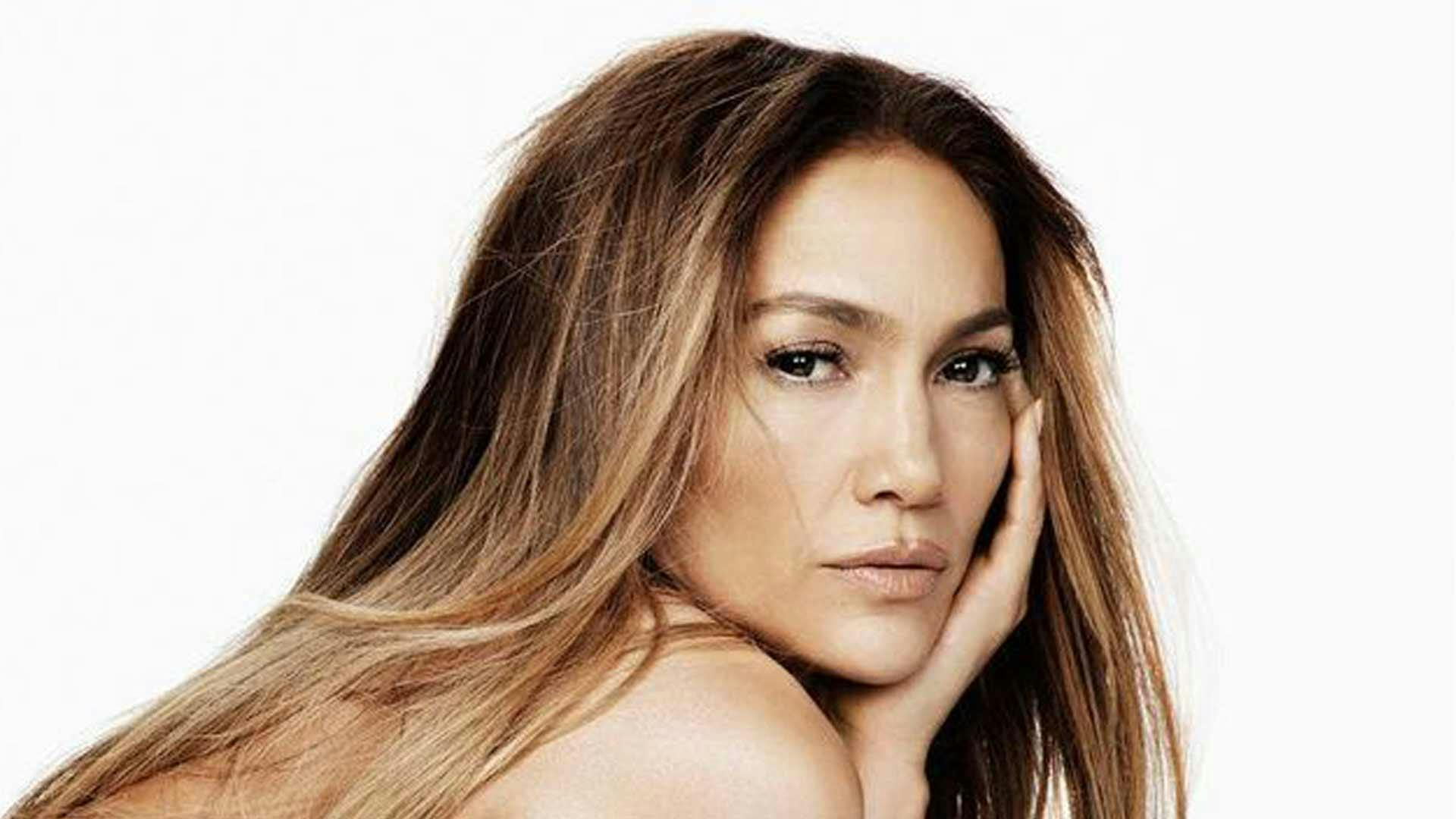 JLo posing for the camera.