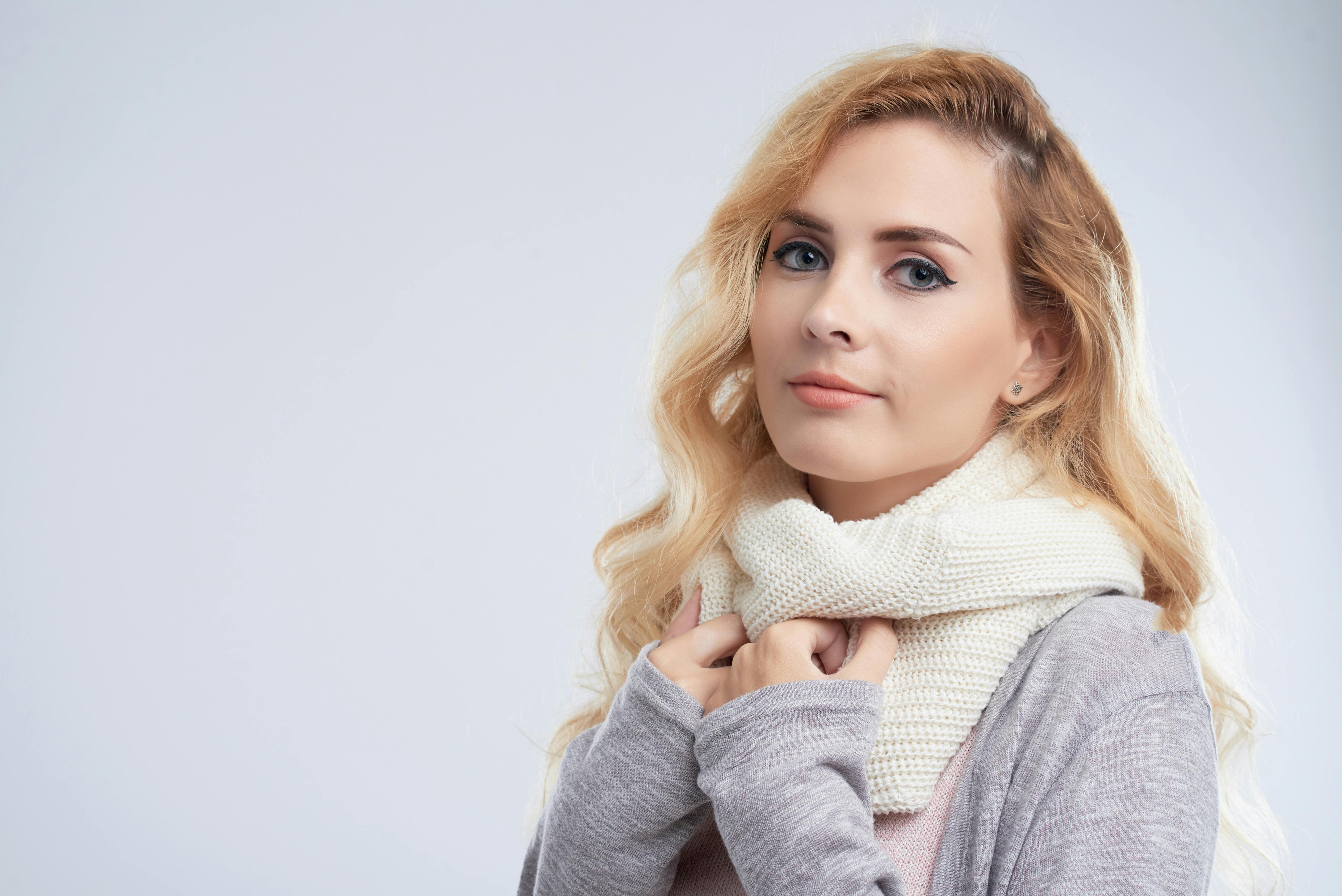 Woman in a scarf