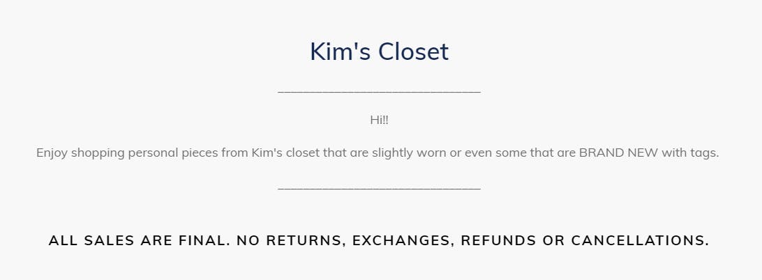 Kim's Closet screenshot