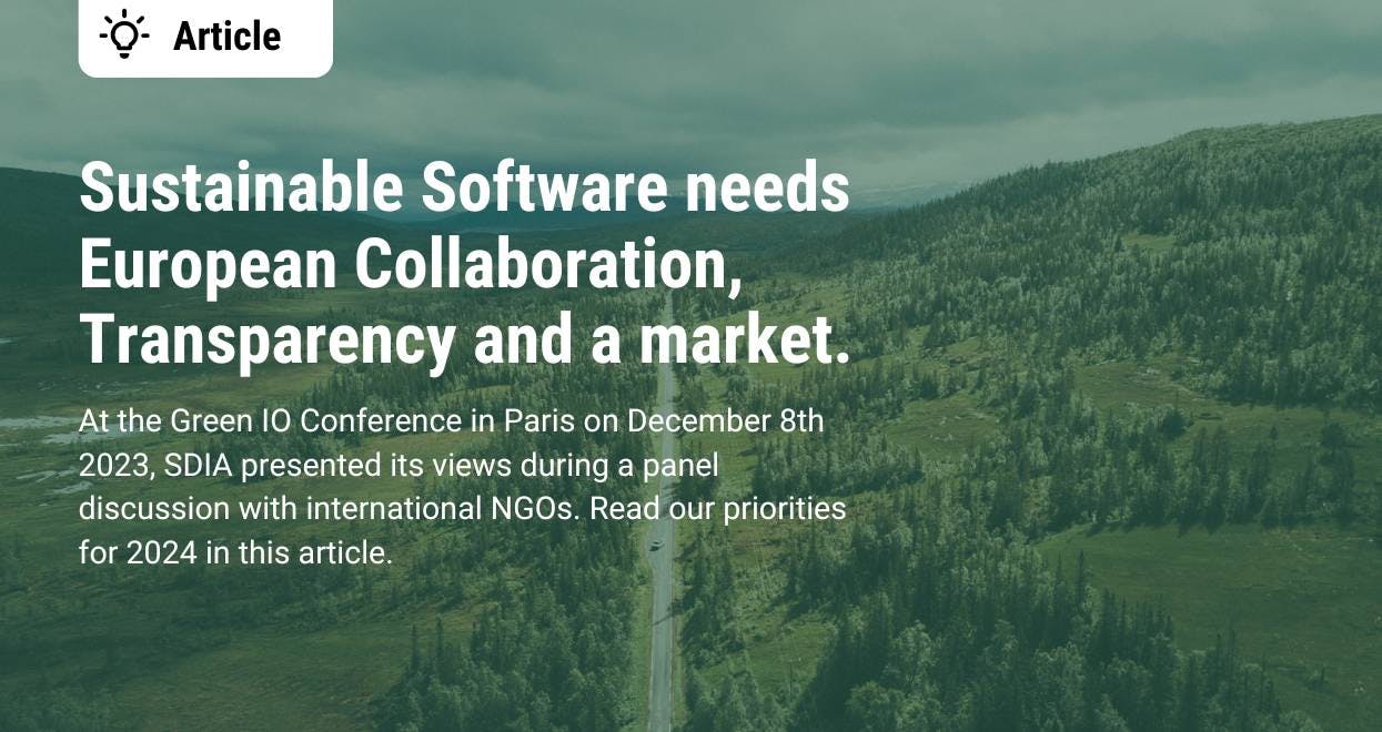 Green IO Paris: Panel with NGOs on Sustainable Software