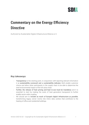 Commentary on the Energy Efficiency Directive 