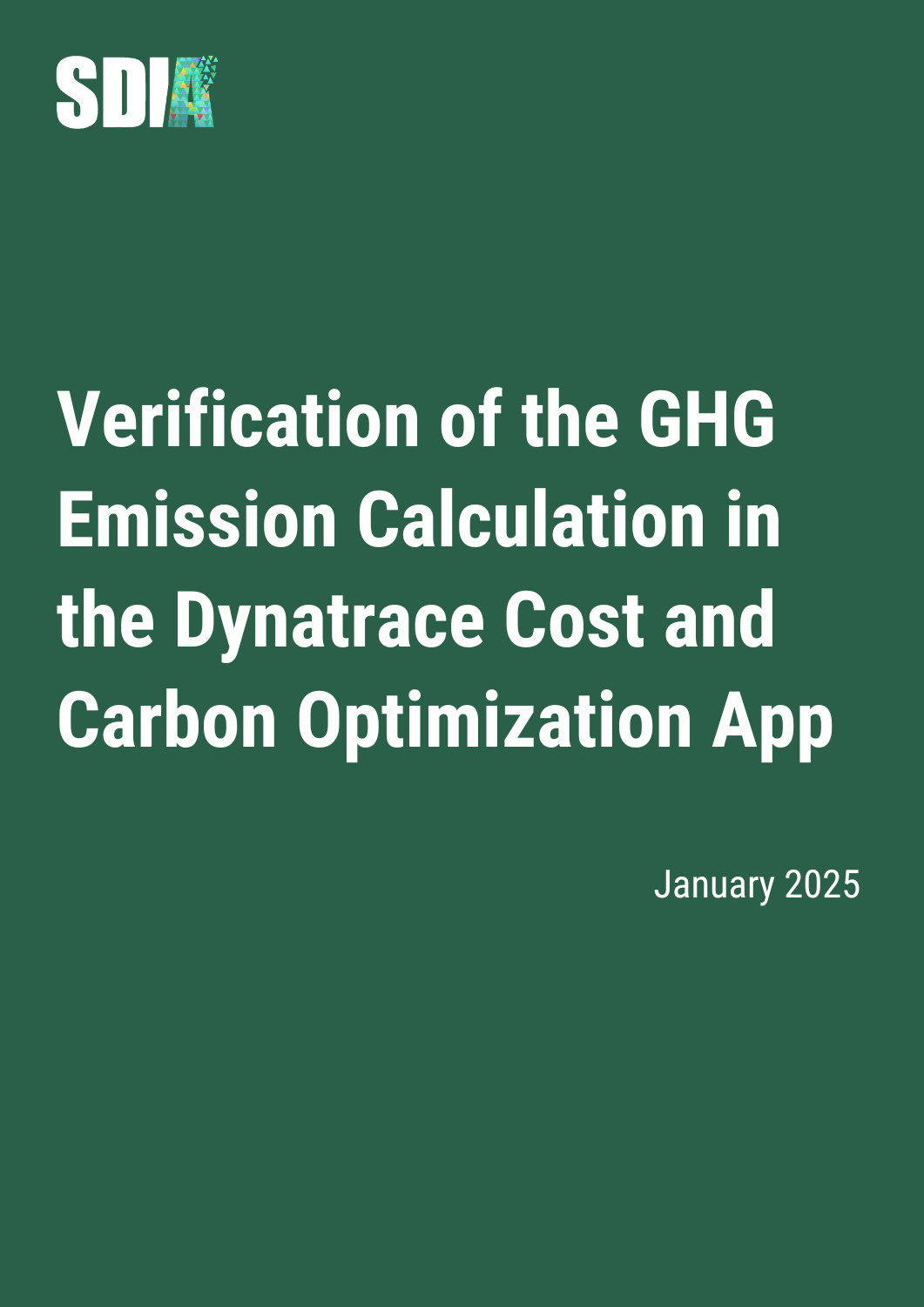 Verification Report for the Dynatrace Cost & Carbon Optimization Tool