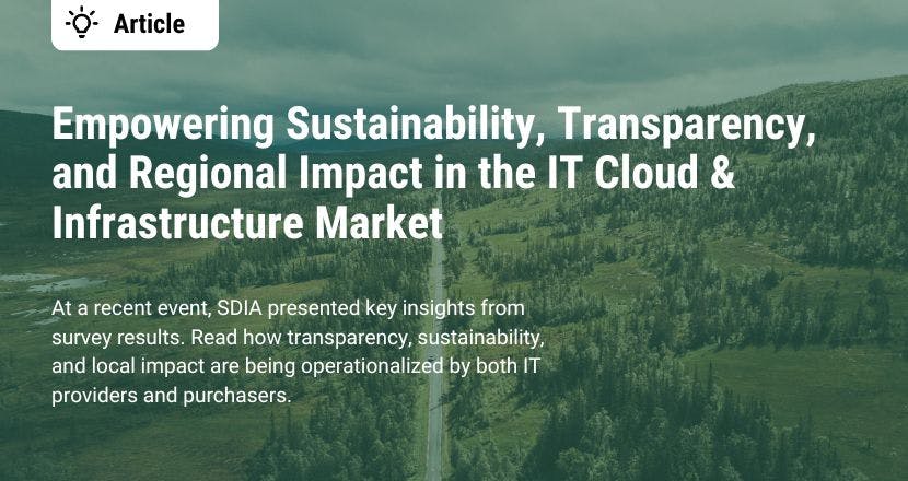 Empowering Sustainability, Transparency, and Regional Impact in the IT Cloud & Infrastructure Market