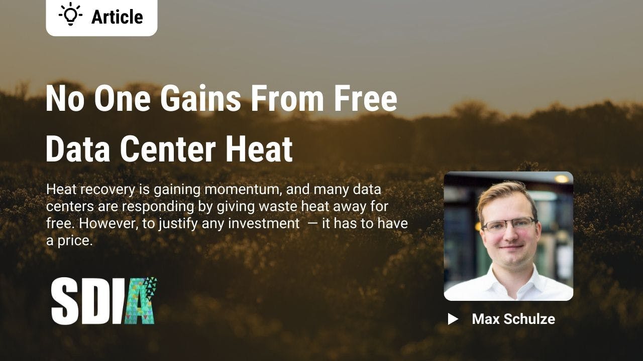 No One Gains from Free Data Center Heat