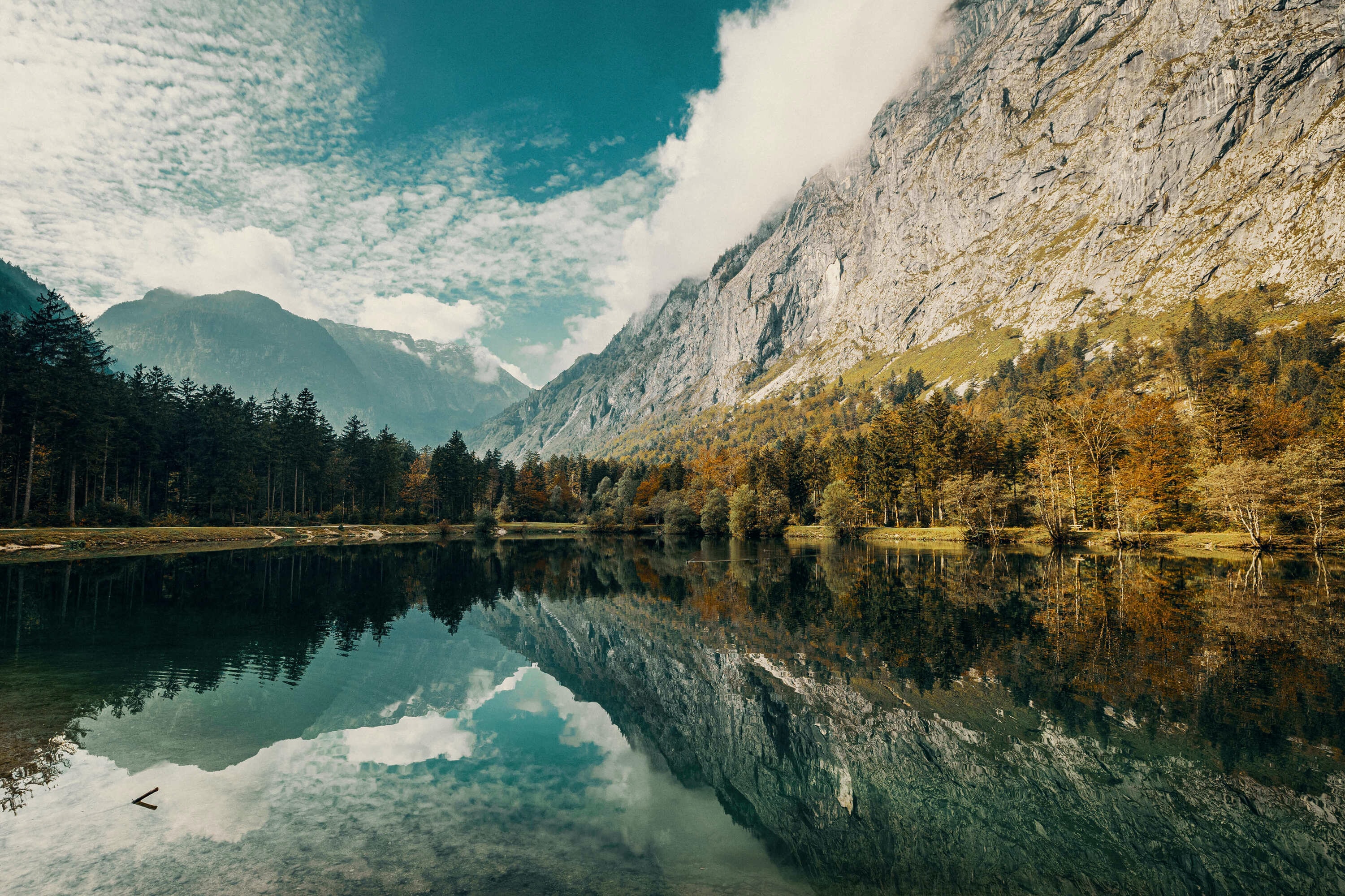 Montain lake landscape