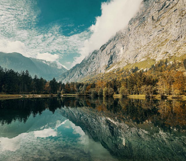 Montain lake landscape