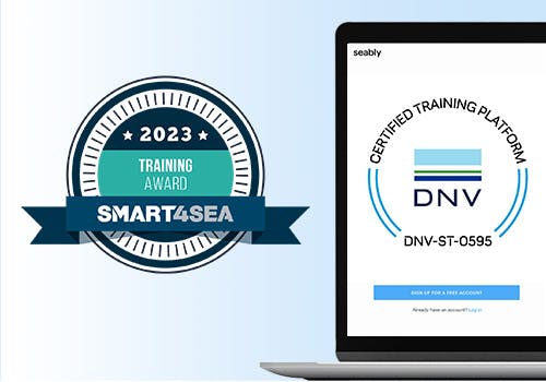 Seably wins the prestigious SMART4SEA Training Award for it's ground breaking collaboration with DNV.