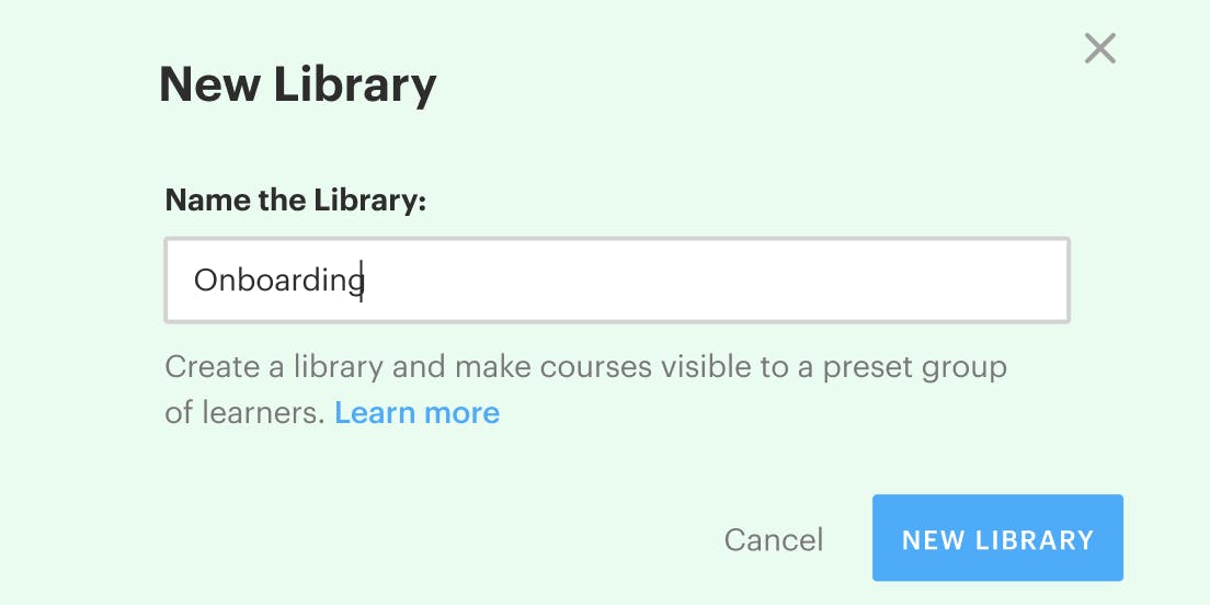 How do you create a course library?