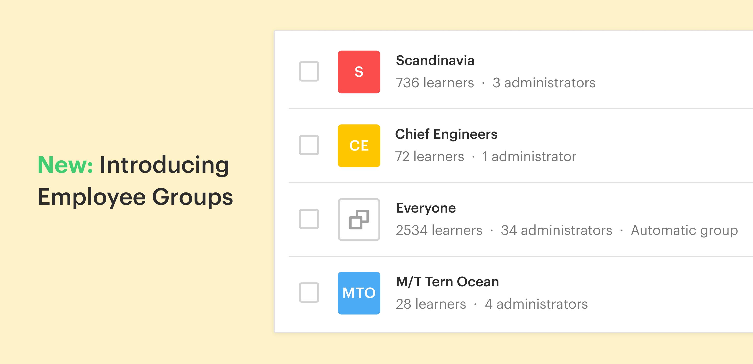 Our latest feature allows you to create Employee Groups 