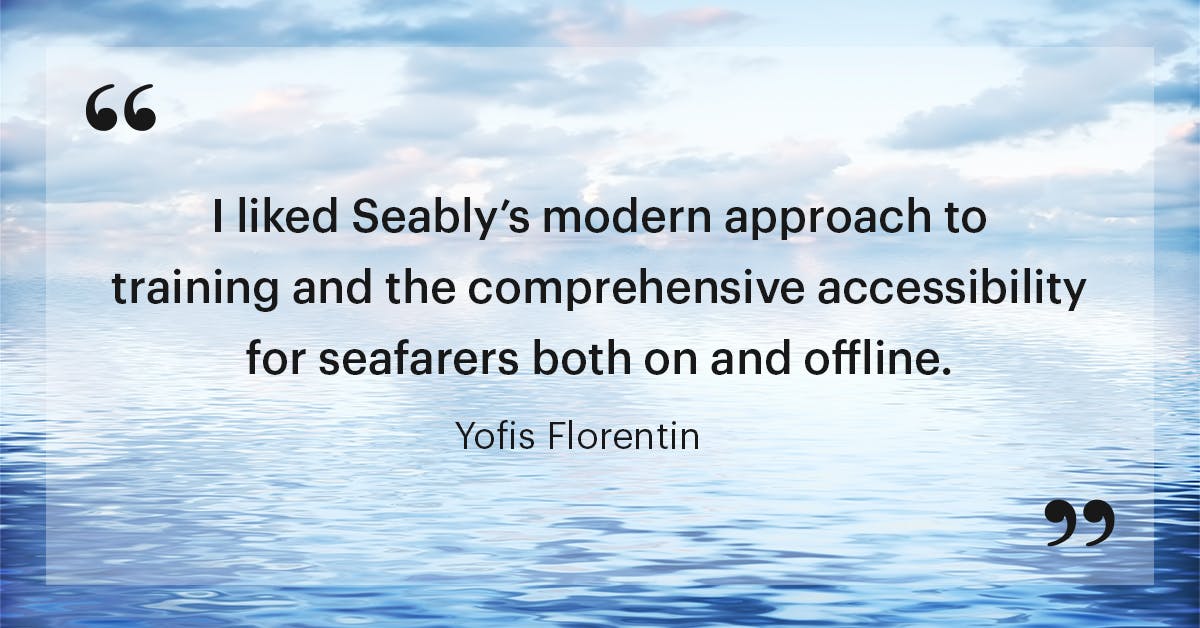 The founder of Learning Seaman likes Seably's modern approach to training seafarers.