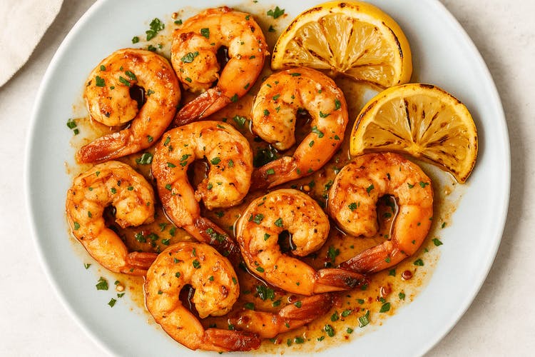 Garlic Butter Shrimp with Lemon and Parsley