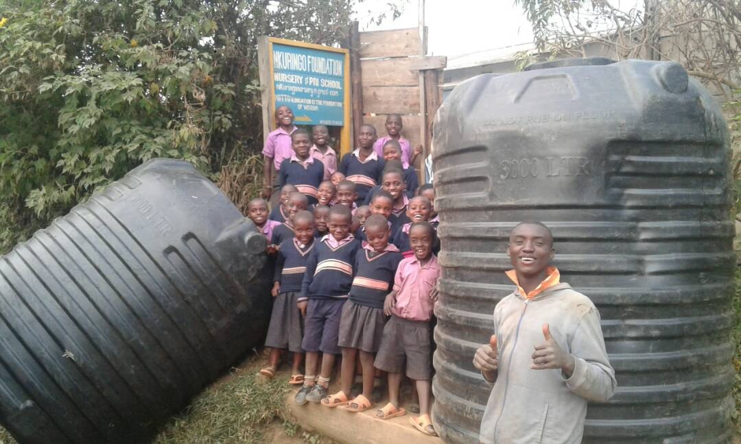 Search Seven water tank at Nkuringo school