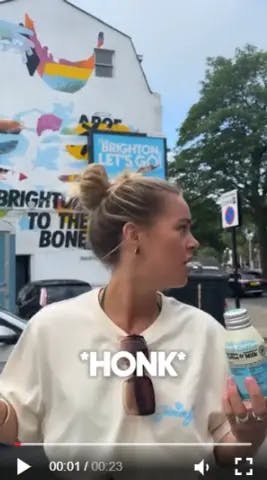TikTok ad with captions