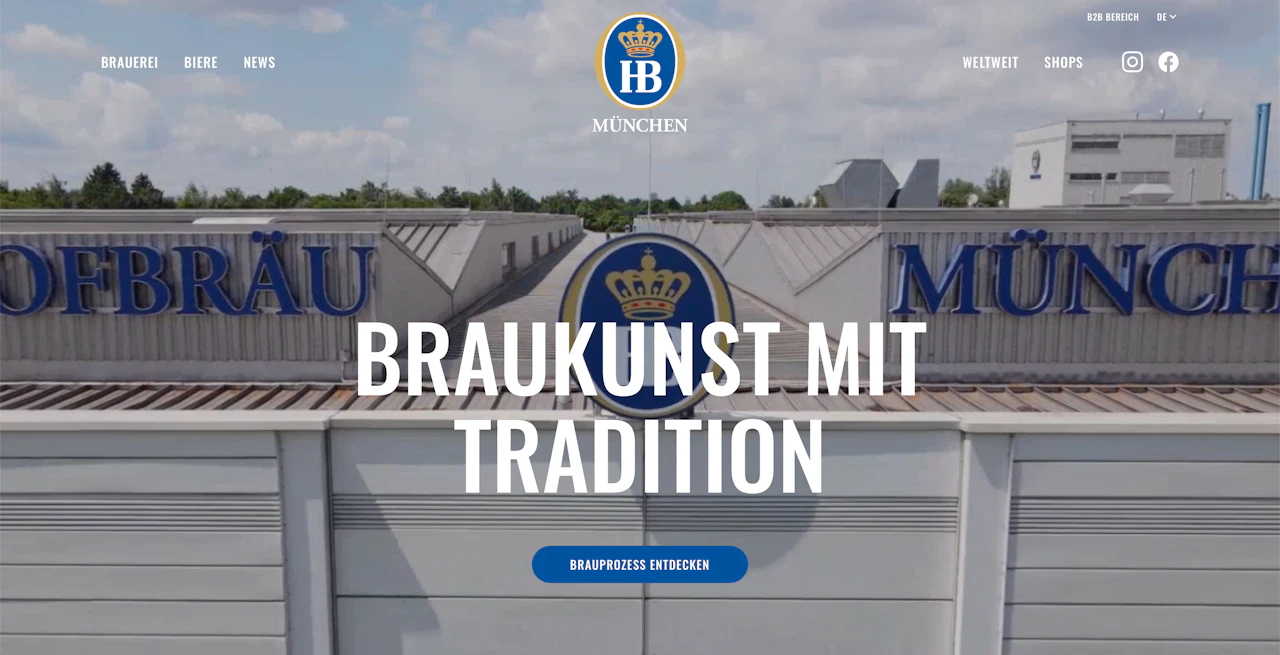 Hofbräu München Drupal Homepage