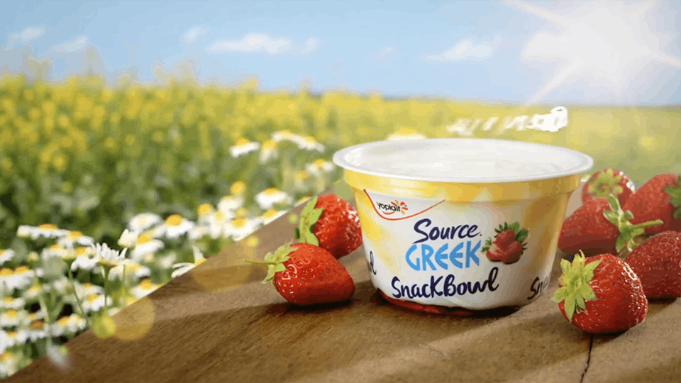 Yoplait snack bowl in a commercial edited by Will Cyr.